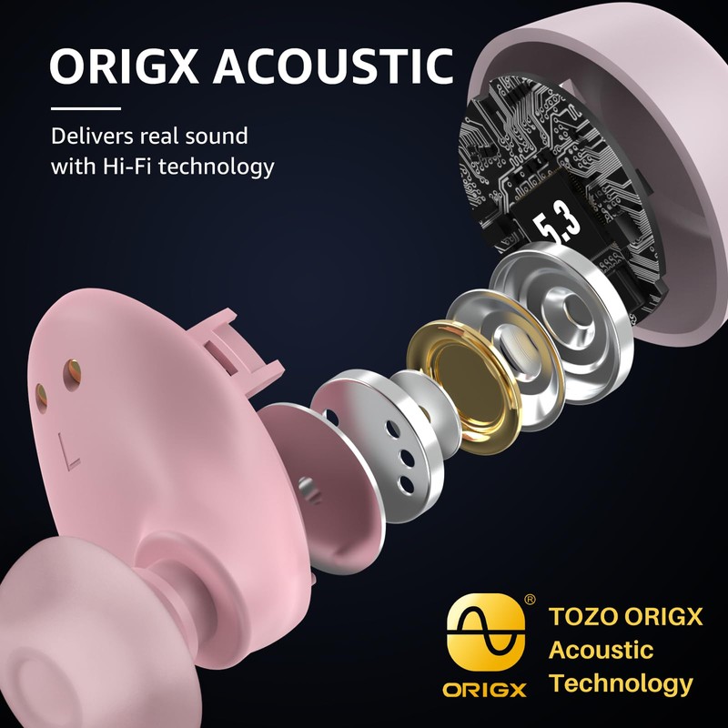 TOZO A1 Wireless Earbuds Bluetooth 5.3 Light Weight in Ear
