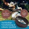 MICHUR Luis Dog Collar Leather, Dog Leather Collar, Collar, Brown