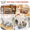 Goovilla Freezer Organizer Bins with Foldable Handle, 8 Pack Stackable