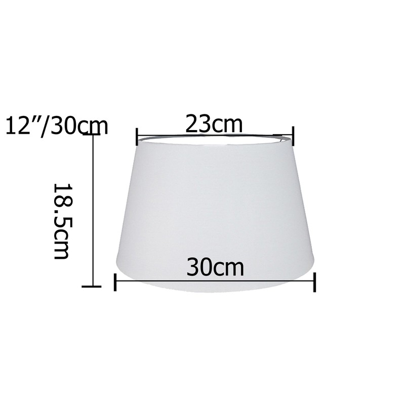Loxton Lighting Cotton Drum Lampshade Pendant - (12inch 30cm Dia)