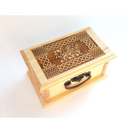 Dragon Latched Wooden Box : Free Engraved Personalization