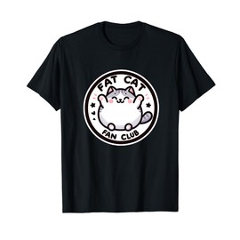 Fat Cat Fan Club Funny Feline Cat Lover Men Women Kids T-Shirt
