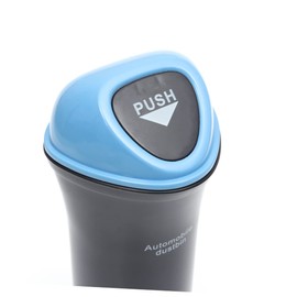 FUNOMOCYA Portable Garbage Can Leakproof Vehicle Trash Bin Clip Design for Easy Attachment Auto Trash Organizer for Car Office and -Blue