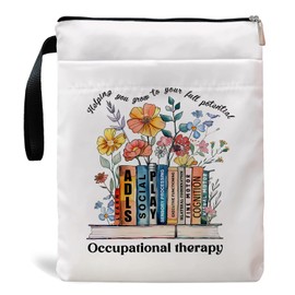 Mental Health Gifts, Motivational Gifts for Women, Occupational Therapist Gift Book Sleeve, Book Covers with Zipper, Book Pouch Kindle Protector, Book Covers for Book Lover