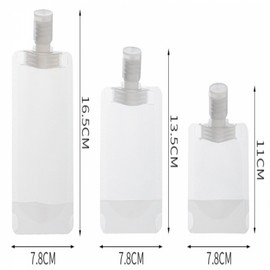 Travel-sized 3-piece transparent squeeze tube 100ml 50ml cream cosmetic 100ml 10ea