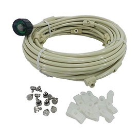 Patio Misting Kit - Pre- Assembled Misting System - Cools temperatures by up to 30 Degrees - Brass/Stainless Steel Misting Nozzles - for Patio, Pool and Play Areas (72ft 20-Nozzles)