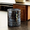 Escenzy Modern Bathroom Trash Can Mosaic Glass 5L | Decorative