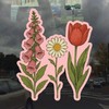 Foxglove Daisy Tulip FDT Cling - Vibrant Static Cling Window