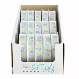 Darice Easter Bunny Themed Ribbon 0.625" x 3 yds 1 Spool per purchase