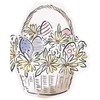 Dainty Easter Basket Shaped Luncheon Napkins - 16 Count, Ideal