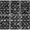 Temporary Tattoo Stencils Kit - 6 Sheets, A4 Size, Star
