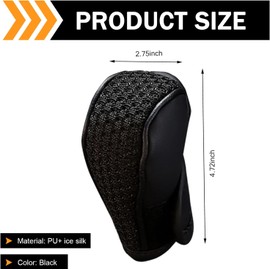 Funda para palanca de cambios de coche, de piel transpirable, impermeable, antideslizante, para palanca de cambio, protector de palanca de cambio, universal para decoración interior para
