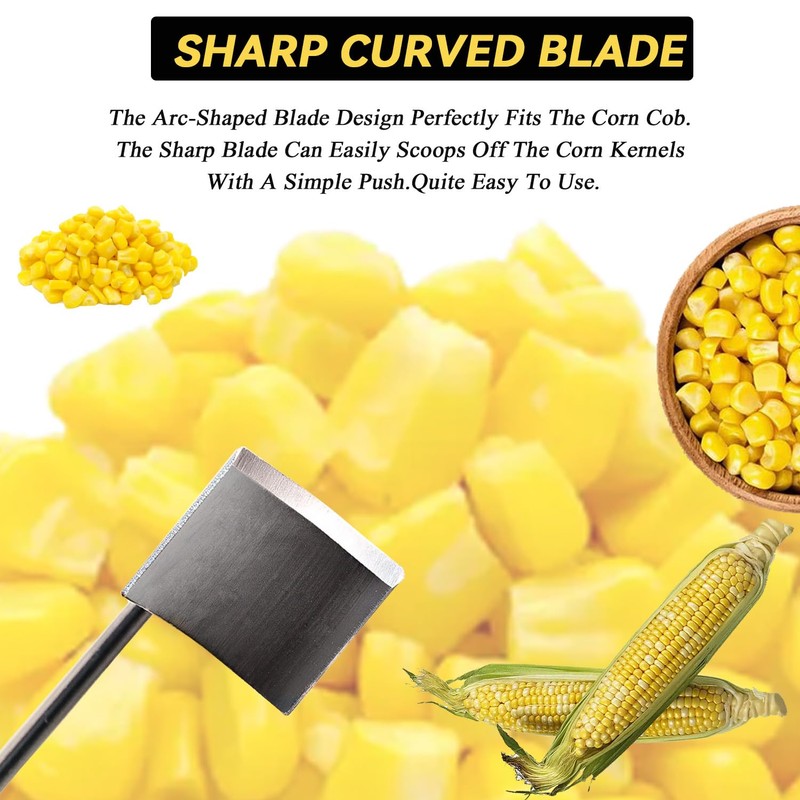 Stainless Steel Corn Stripper - Easy Handheld Corn Kernel Remover