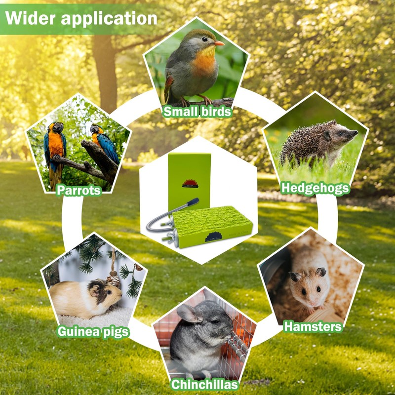2-Pack Bird Heater for Cage Bird Warmer Snuggle-Up Perch Stand