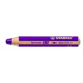 Stabilo woody 3 in 1 Pack Of 12 Extra Large Lilac