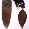 Clip-In Real Remy Real Hair Extensions, 8 Pieces, 18 Clips,