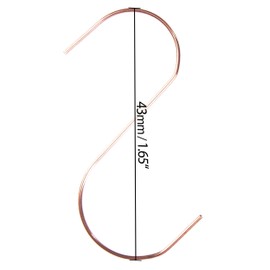 BRUBAKER 50-Pack Ornament Hooks - S-Hook Ball Hangers for Christmas Balls and Tree Decorations - Metal Decorating Hangers - Copper