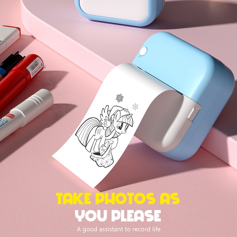 Mini Thermal Printer Multifunction Portable Sticker Maker Instant Photo Inkless