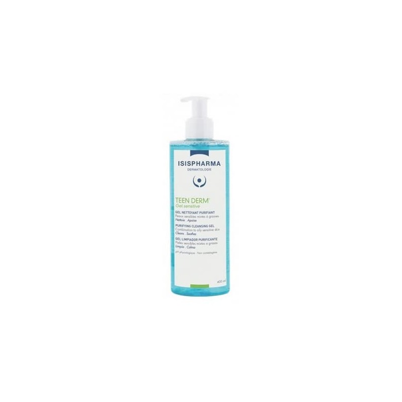 Isispharma Teen Derm Gel Sensitive 400 Limpieza Pieles Grasas Mixtas