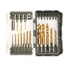 DEWALT 23 Pc Hex Titanium Nitride Twist Drill Bit Set,