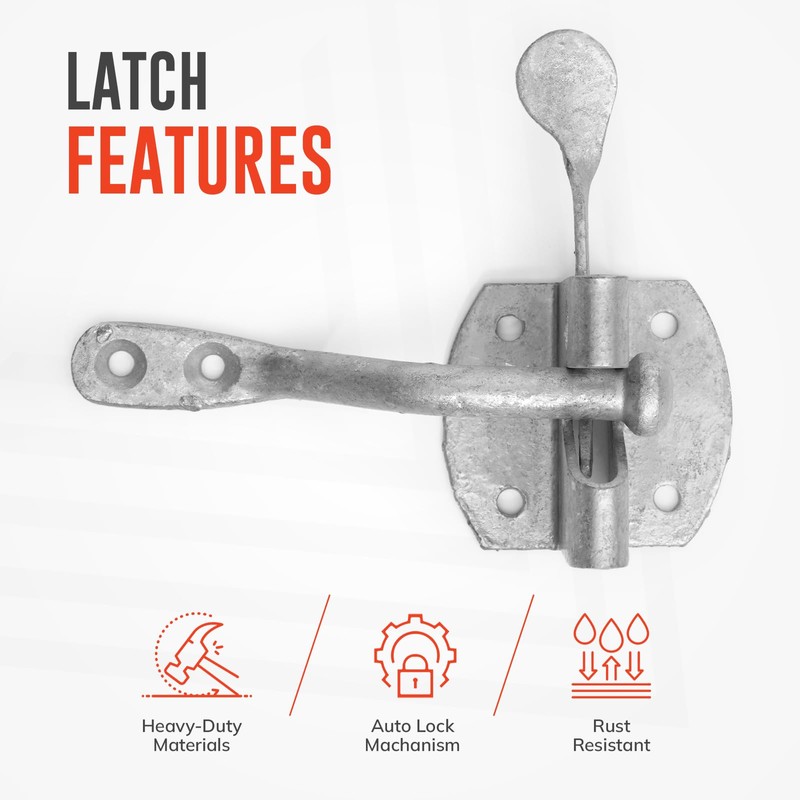 Auto Gate Latch for Wooden Gates | 57mm Heavy Duty