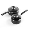 HooJay Nonstick Saucepan Set with Lid, Non Stick 1.5QT &