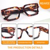 REAVEE 3 Pack Thick Frame Reading Glasses for Women Men,