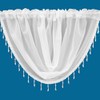 Plain Beaded Voile Swags Net Curtains Voile Swag Valance Pelmet