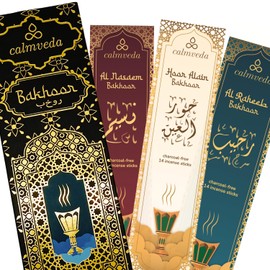 Arabian Oud Bakhoor Incense Sticks - بخور اماراتي (3 Variants, 40+ Incense) Deep Warm Arabic Incenses Like Al Nasaem, Hoor Alain & Al Raheeb Oud Bukhoor | Perfect Islamic Gifts or Eid Gifts