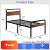 Fly-CTsoar 18 Inch Twin Bed Frame with Wood Headboard, Heavy