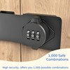 RETRIN 3-Digit Combination Lock, Black, Keyless, Zinc Alloy, Cabinet Door