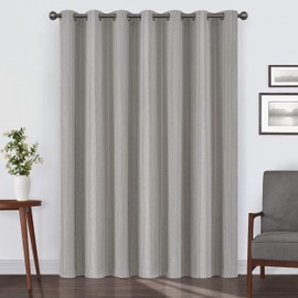Eclipse Ronneby Grommet Top Curtains for Bedroom, Single Panel, 40 x 84, Light Grey