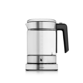 WMF Küchenminis 2-in-1 Vario Glass Water Kettle / Tea Maker with Tea Bag Holder and Strainer / 1.0 L / 1,900 W / with Temperature Adjustment