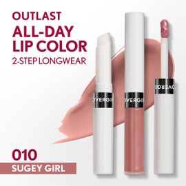 COVERGIRL Outlast All-Day, 010 Sugey Girl, Lip Color, 24-Hour Wear, Hydrating Balm, Kiss-Proof, Moisturizing, Vegan Formula, 0.07oz/0.08oz