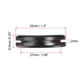 sourcing map Rubber Grommet Round Double-Sided Mount Dia 27 mm for Wire Protection 4pcs