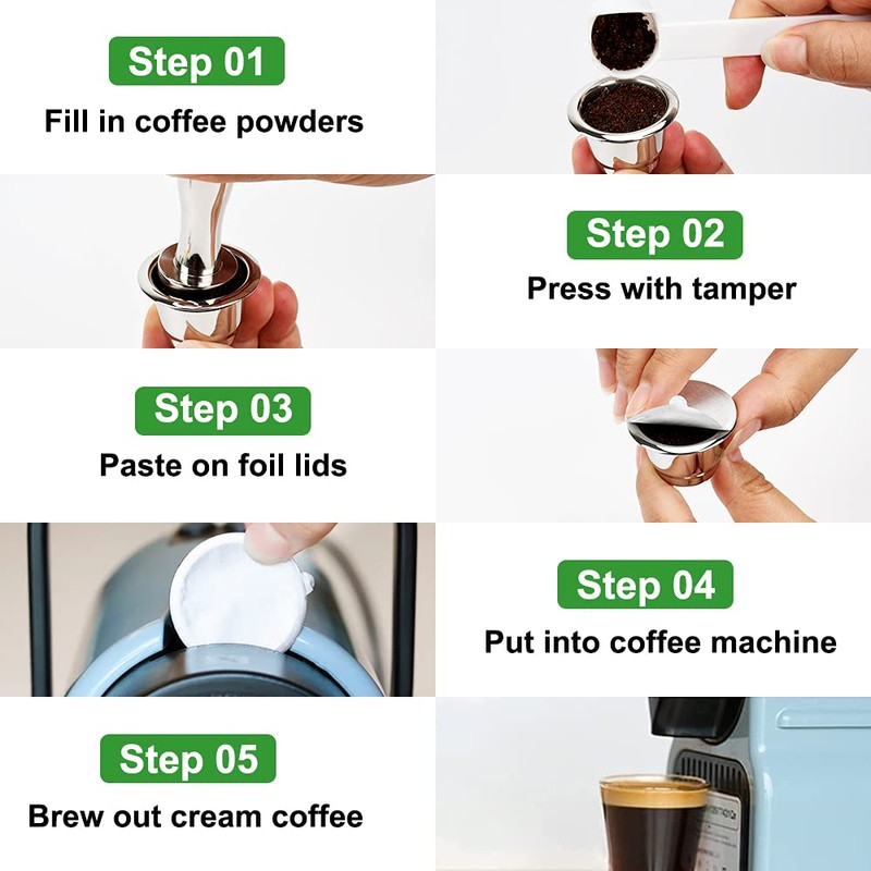 PHMEZLF 100Pcs Aluminum Espresso Lids Foil Sticker Seals for Reusable