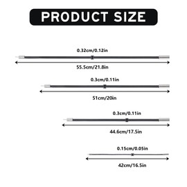 Men's Leather Chain, Braided Faux Leather Necklace, Leather Necklace with Clasp without Pendant, Black Leather Chain for Men, Women, 40/45/50/55 cm, Pack of 4, Faux leather, metal