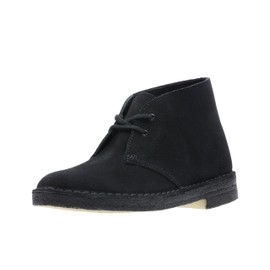 Clarks womens Desert Boot., Black Suede, 8.5
