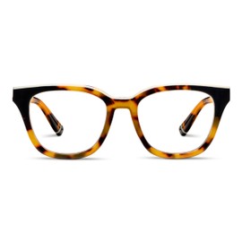 Peepers by PeeperSpecs Women's Tokyo Tortoise/Black Cat Eye Reading Glasses, 1.25