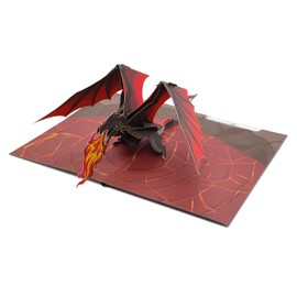 Dragon Fire Fantasy 3D Pop Up Card Birthday Graduation Valentine's Day Father's Day Anniversary Thank You Get Well All Occasions