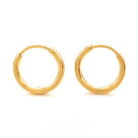 Arete para Piercing - Arete para cartílago de oreja - Arracada Chunky para Piercing - Pendientes Antialérgicos - Chapa de Oro Calidad Premium - Elegantia Jewelry (Arracada Piercing Chunky)