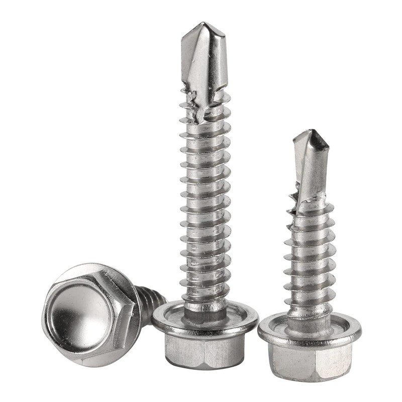 Mellewell #8 x 1/2" Hex Washer Head Self Drilling Screws,