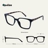 OPULIZE KOI Reading Glasses - Large Rectangular Frame - Black