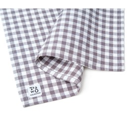 DaWo Set of 5 tea towels / kitchen towels made of 100% cotton with hanger, Oeko-Tex Standard, other colours available, 50 x 70 cm, strong with 200 g/m² (light grey (checked))