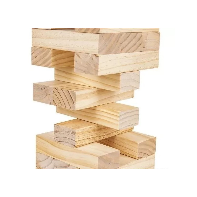 Didakta Torre De Bloques De Madera Natural, 93 Bloques, 80x15cm