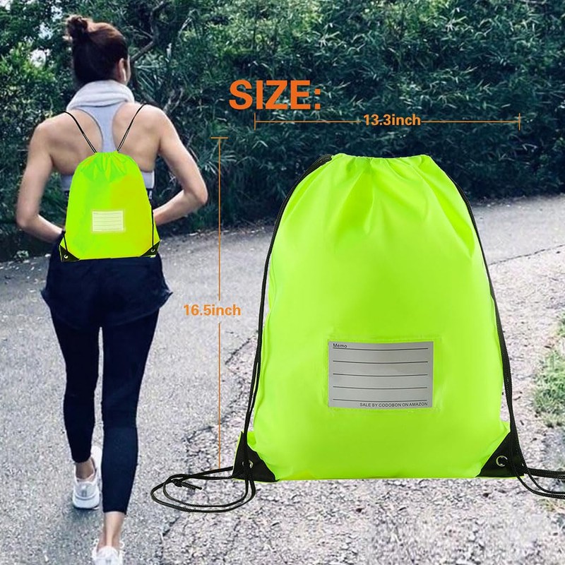 CODOBON Drawstring Backpack Draw String Bags Cinch Polyester Bag for