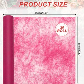 PATIKIL Flower Wrapping Paper 22.83 Inch, 20 Pcs Cotton Wrapping Flower Paper Tissue Paper for Flower Bouquet Gift Wrapping Valentine's Day Graduation Gift Floral Wrap, Pink