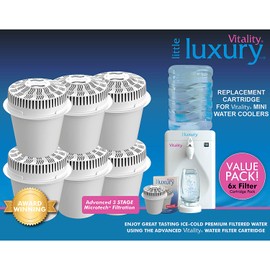 Little Luxury Vitality, Replacement Filters for Water Coolers and Non Cooling Dispensers, 6-Pack