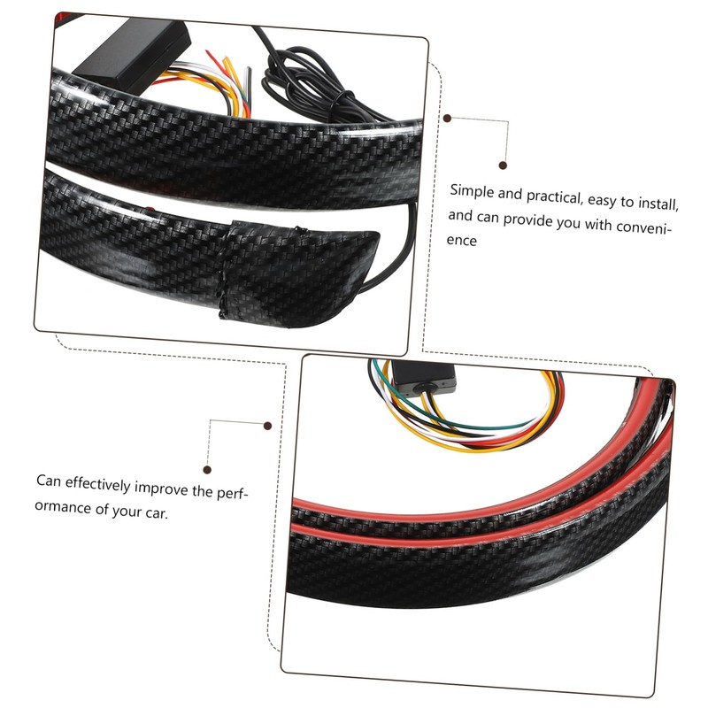MAGICLULU Modified LED Brake Light Strip for Cars Carbon Fiber