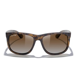 MERRY'S Men's Rectangular Polarized Sunglasses UV400 Protection for Driving Fishing Hiking Golf Outdoor Sport Glasses S8165, Matte Leopard Frame/Brown Gradient Lens, Lens Width: 55 Millimeters